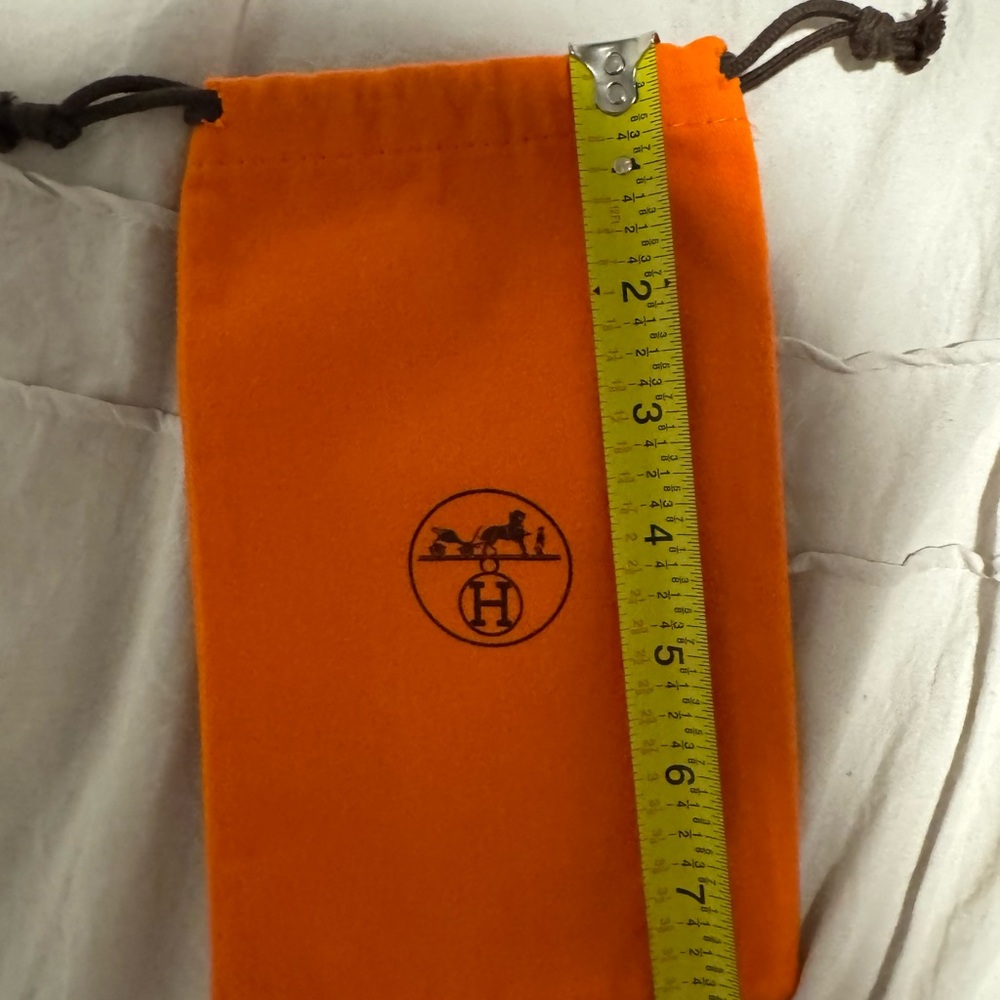 Hermès Orange Drawstring Pouch